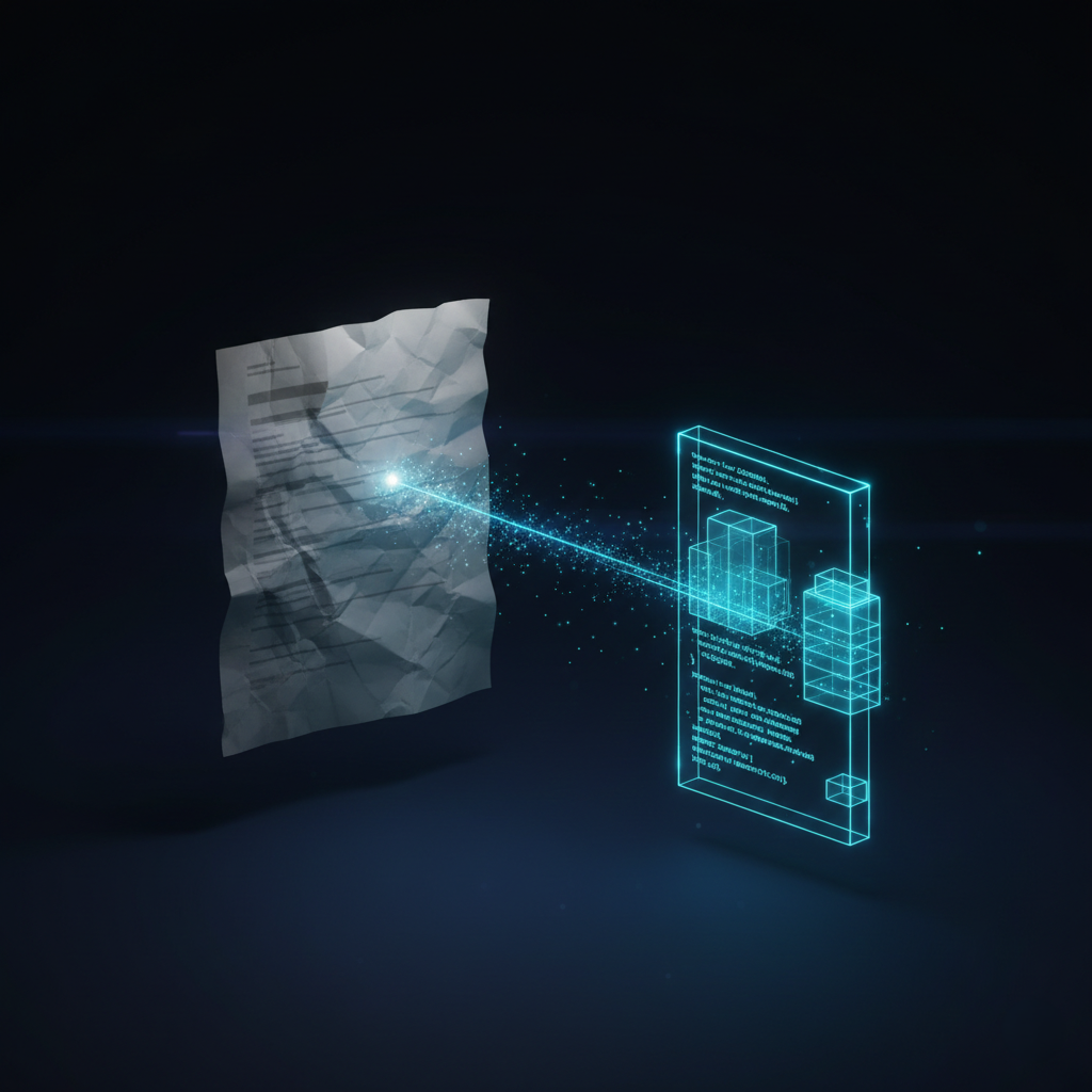 Side-by-Side Comparison: Messy PDF Invoice vs JSON